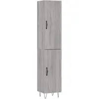 vidaXL Hoge kast, grijs Sonoma, 34,5 x 34 x 180 cm, houtvezel