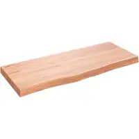 vidaXL Tafelblad 100x40x(2-6)cm behandeld massief eikenhout lichtbruin
