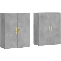vidaXL Hangkasten 2 st 69,5x34x90 cm betongrijs