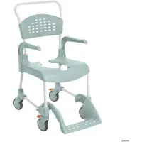 Clean Douchestoel op wielen - Wit - 49 cm - 2 remmen