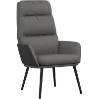 vidaXL Relaxstoel stof lichtgrijs
