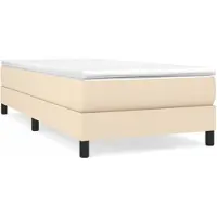 vidaXL Boxspring bed 90x190 cm stof crèmekleurig