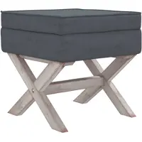 vidaXL Opbergkruk 45x45x49 cm fluweel donkergrijs