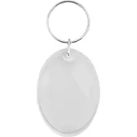 Combicraft Plexiglas sleutelhanger blanco ovaal groot 33x53mm - 25 stuks