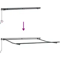 vidaXL Uitschuifbare luifel Taupe 4 x 2 m Stof