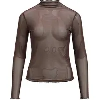 Object objnela ls o-neck mesh top rep 23046001 seal brown