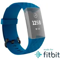 Hama Wrist Strap for Fitbit Charge 3/4, blue