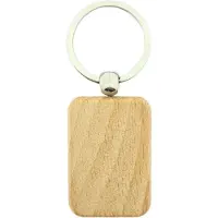 Combicraft Blanco houten sleutelhanger kleine rechthoek 44x30mm - per 1 stuk