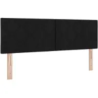 vidaXL Boxspringbed met matras met hoofdeinde Zwart 140 x 190 cm Stof