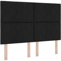 vidaXL Boxspringbed met matras, zwart, 140 x 190 cm, gestoffeerd