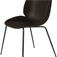 Gubi Beetle Eetkamerstoel Zonder Bekleding Conic Base Black Matt | Mocha Brown