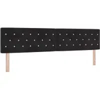 vidaXL LED Hoofdbord met LED-stripverlichting Zwart 200 cm Fluweel