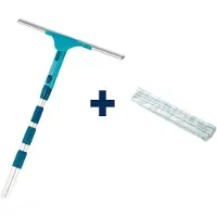 Leifheit Powerslide - Raamwisser 40 cm - Telescoopsteel 160-415 cm - Microvezeldoek