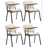 CLP Ken Set van 4 stoelen - met klaptafel - Kunstleer creme