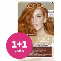L'Oréal 1+1 gratis: Excellence Crème Universal Nudes Permanente Haarkleuring 8UR Universeel Licht-Koper