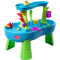 Step2 Rain Showers Splash Pond Watertafel Blauw met 13-delige accessoireset | Waterspeelgoed voor kind | Activiteitentafel met water voor de tuin