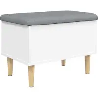 vidaXL Opbergbankje 62x42x46 cm bewerkt hout wit