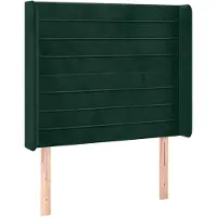 vidaXL Hoofdbord met randen 83x16x118/128 cm fluweel groen