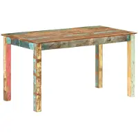 vidaXL Eettafel 140x70x76 cm massief gerecycled hout