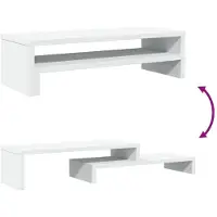 vidaXL Monitorstandaard 54x22x15 cm bewerkt hout wit