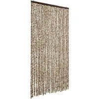 vidaXL Vliegengordijn 118x220 cm chenille beige en bruin