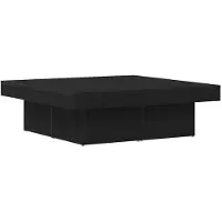 vidaXL Salontafel Zwart Eiken 90 x 90 x 28 cm Bewerkt hout