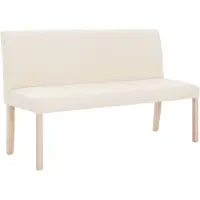 vidaXL Bankje 139,5 cm polyester crème