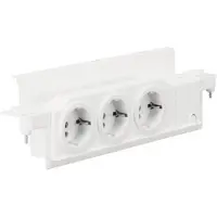 Hager Schuko-stopcontact Volta VZ00HW, 3-voudig, draaibaar, voor inbouw