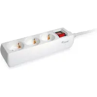Equip 245551 3-outlet power strip with switch, 3x ac outlet(s) indoor, type f, 1.5 mm², 1.5m, white