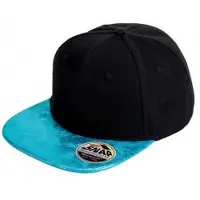 Regatta Heren Bronx Glitter Snapback Cap (Zwart/Turkoois)