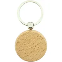 Combicraft Blanco houten sleutelhanger cirkel 40x40mm - verpakking 50 stuks