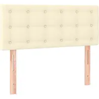 vidaXL Hoofdbord 90x5x78/88 cm kunstleer crèmekleurig