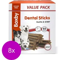 Boxby Dental Sticks Adult Medium Valuepack - Hondensnacks - 8 x Kip 1.2 kg 60 stuks