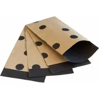 Rotim 200x papieren zakjes Bruin kraft Stippen 7x13cm