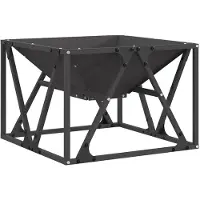 vidaXL Vuurkom Zwart 50 x 50 x 35 cm weervast staal