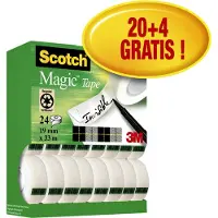 Scotch Plakband magic 810 19mmx33m mat 20+4 | 2 stuks