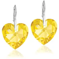 Montebello Oorbellen Doris HZ102 - Swarovski Hart - 925 Zilver Gerhod. - Ø18mm - 32mm
