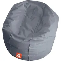 Whoober ronde zitzak "Ibiza" L outdoor grijs - Wasbaar - Geschikt voor buiten