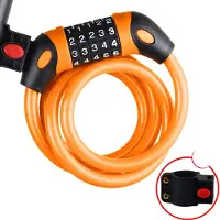 HBS Slot-h5-037-pnk - Kettingslot Met 5-cijferig Cijferslot - 120 Cm - Oranje