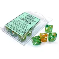 Chessex Nebula Lente/wit Luminary D10 Dobbelsteen Set (10 stuks)