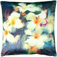 SoleVito Kussen Art Flower donkerblauw 45x45 cm