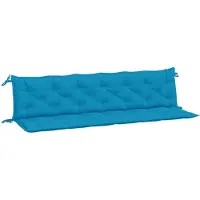 vidaXL Tuinbankkussens 2 st 200x50x7 cm oxford stof lichtblauw