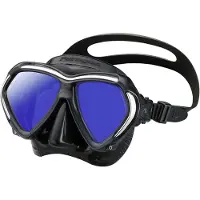 Tusa Paragon – Premium duikmasker met dubbele lens, hoge weerstand, CrystalView-lenzen met UV420 en antireflecterende behandeling, helder zicht en comfortabel draagcomfort – Zwart/Zwart – M2001SQB BKA