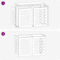 vidaXL Air Conditioner Hoes Zwart 90 x 40 x 60 cm Staal