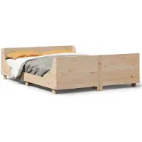 vidaXL Bedframe zonder matras massief grenenhout 140x200 cm