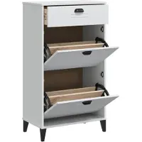 vidaXL Schoenenkast VIKEN bewerkt hout wit