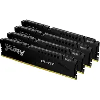 Kingston FURY Beast - DDR5 - Set - 64 GB: 4 x 16 GB - DIMM 288-pins - 5200 MHz / PC5-41600 - CL40 - 1.25 V - ongebufferd - on-die ECC - zwart