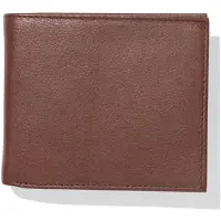 HEMA Billfold portemonnee laag leer bruin