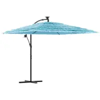 vidaXL Parasol met stalen paal 269x269x235 cm blauw