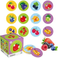 Dodo Memospel MINI "Fruit", educatief geheugenspel, set van 12 paren, voor kinderen, artikelnummer 300586